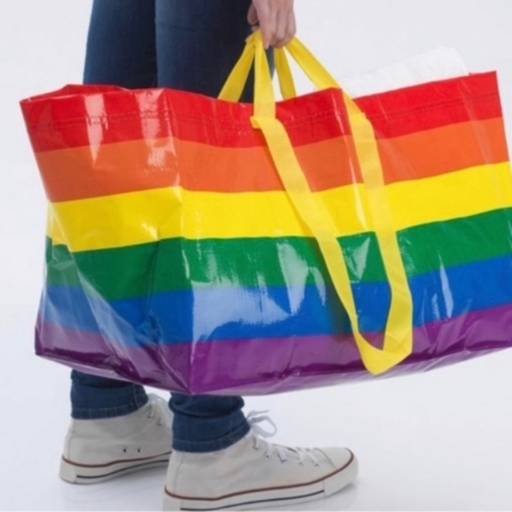 NWT IKEA Limited Edition Kvanting Rainbow Tote